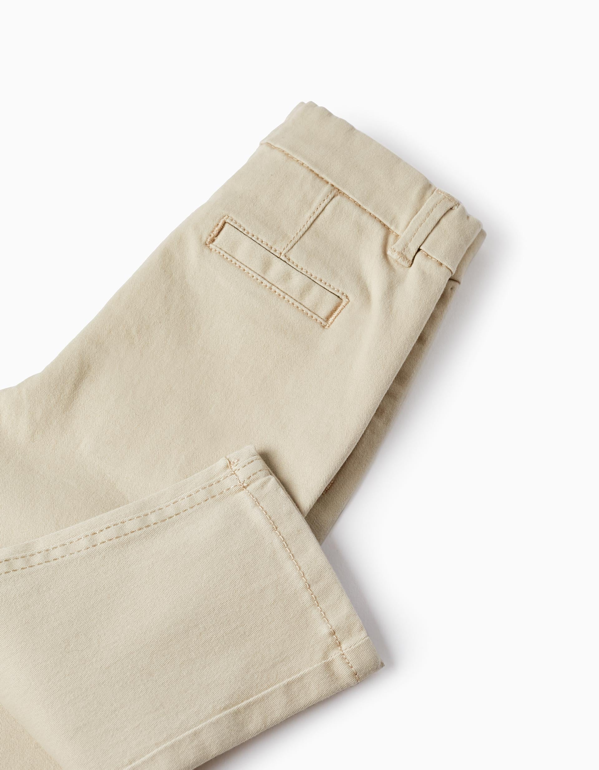 Twill Trousers for Baby Boys, Beige