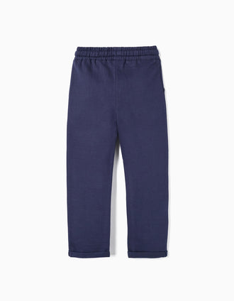 Pantalones de Chándal de Algodón para Niño, Azul Oscuro