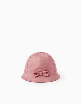 Chapeau avec Noeud pour Bébé et Fille, Rose
