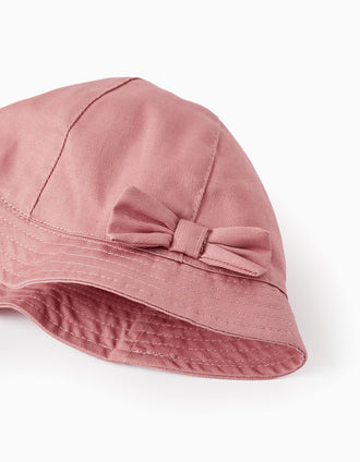 Chapeau avec Noeud pour Bébé et Fille, Rose