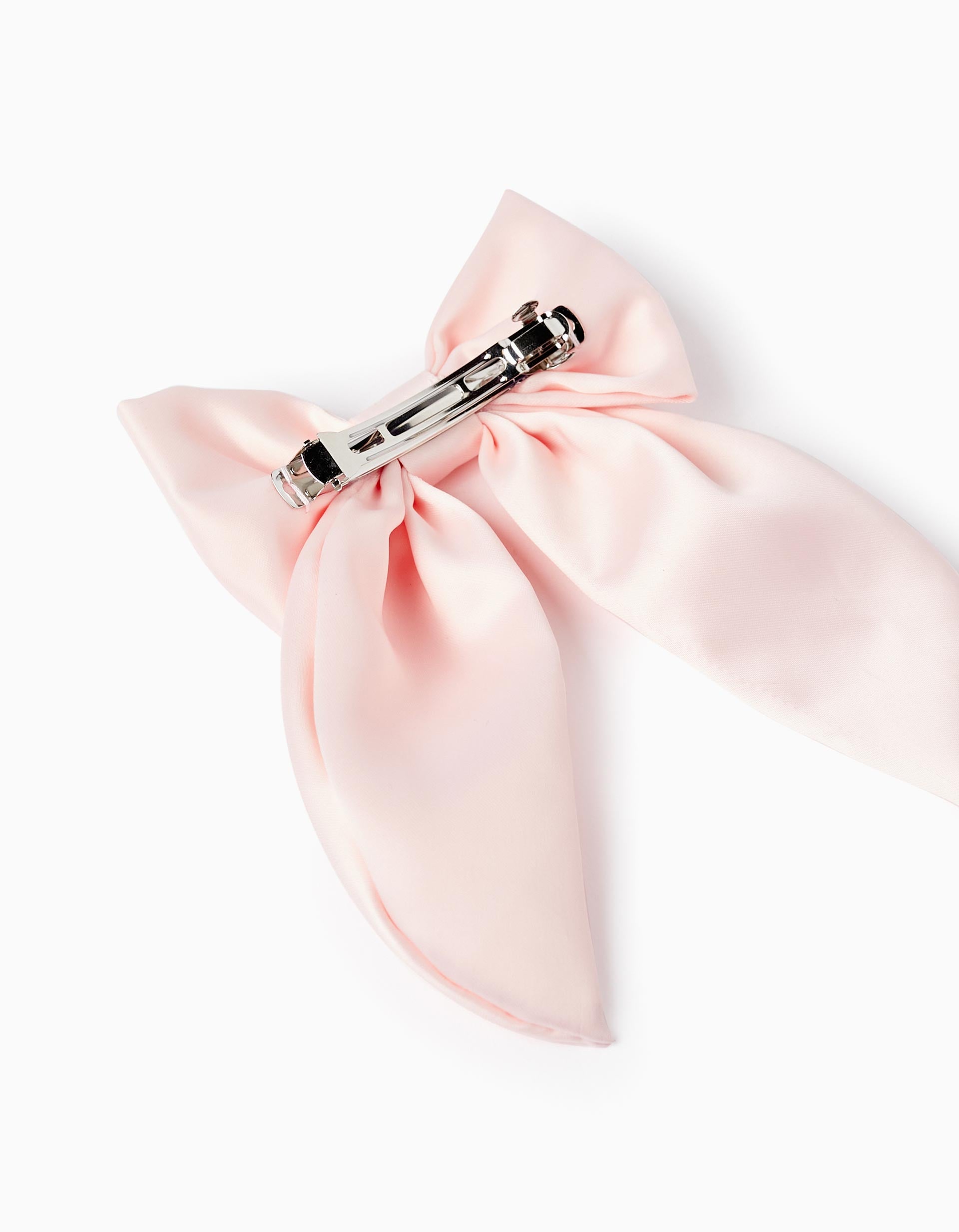 Barrette à Cheveux avec Nœud en Satin pour Bébé et Fille, Rose