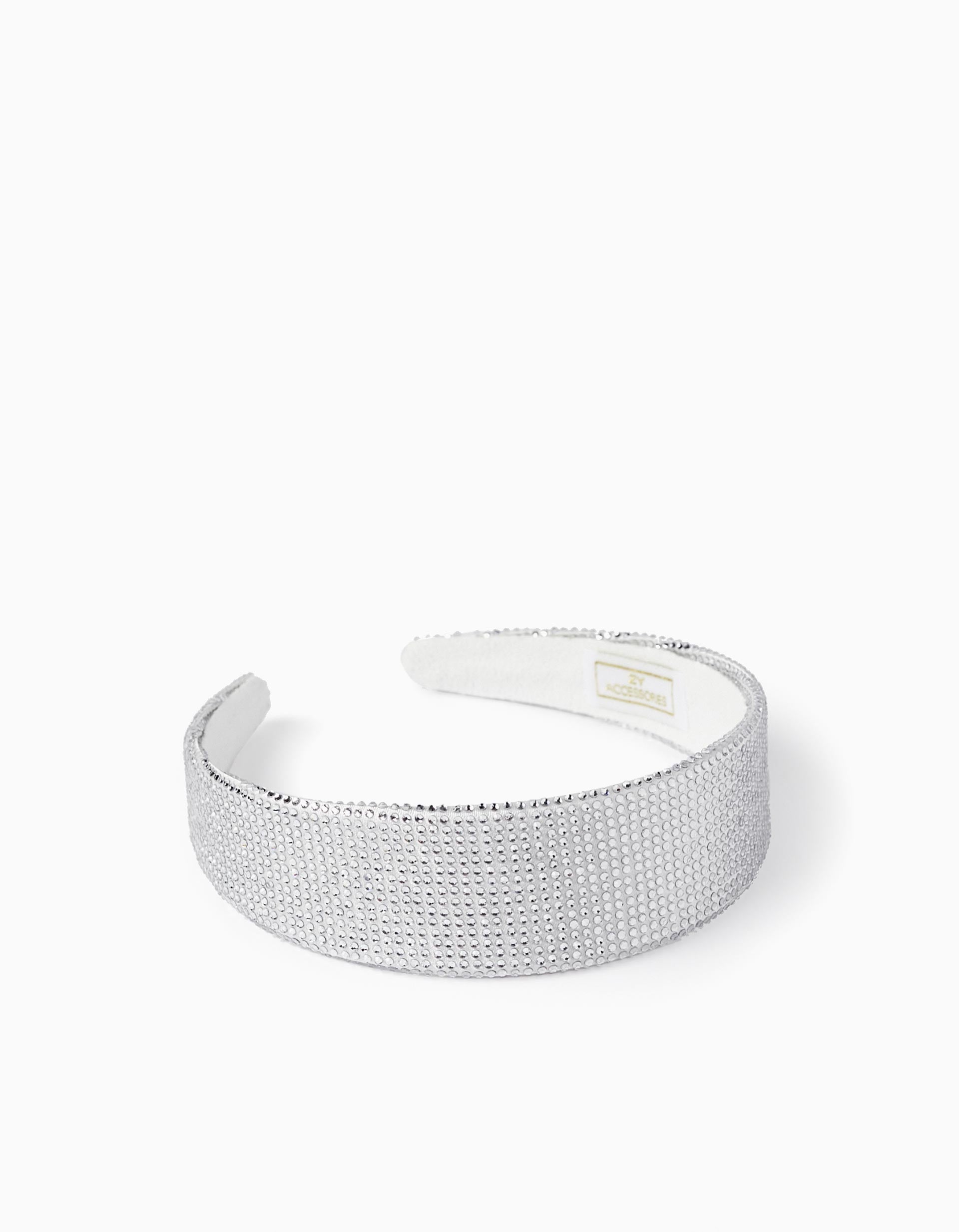 Bandeau avec Strass pour Fille, Argenté