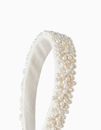 Bandolete com Missangas em Estilo Pérola para Menina, Branco