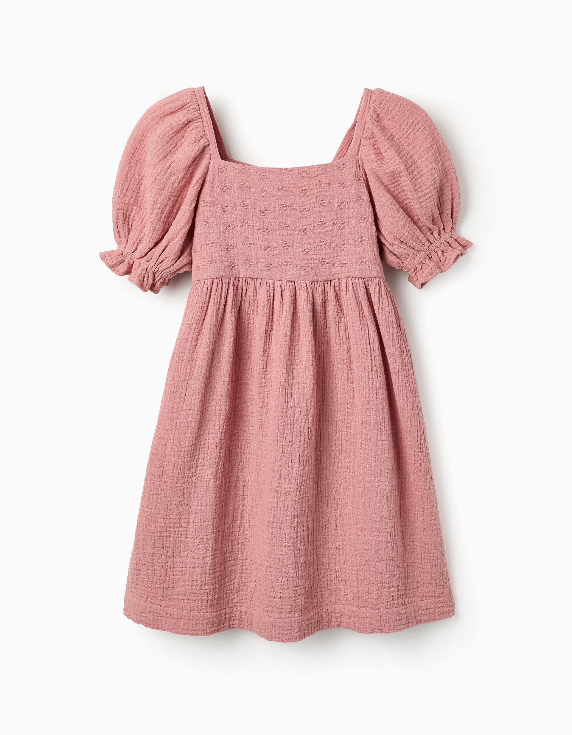 Cotton Bambula Dress for Girls, Pink