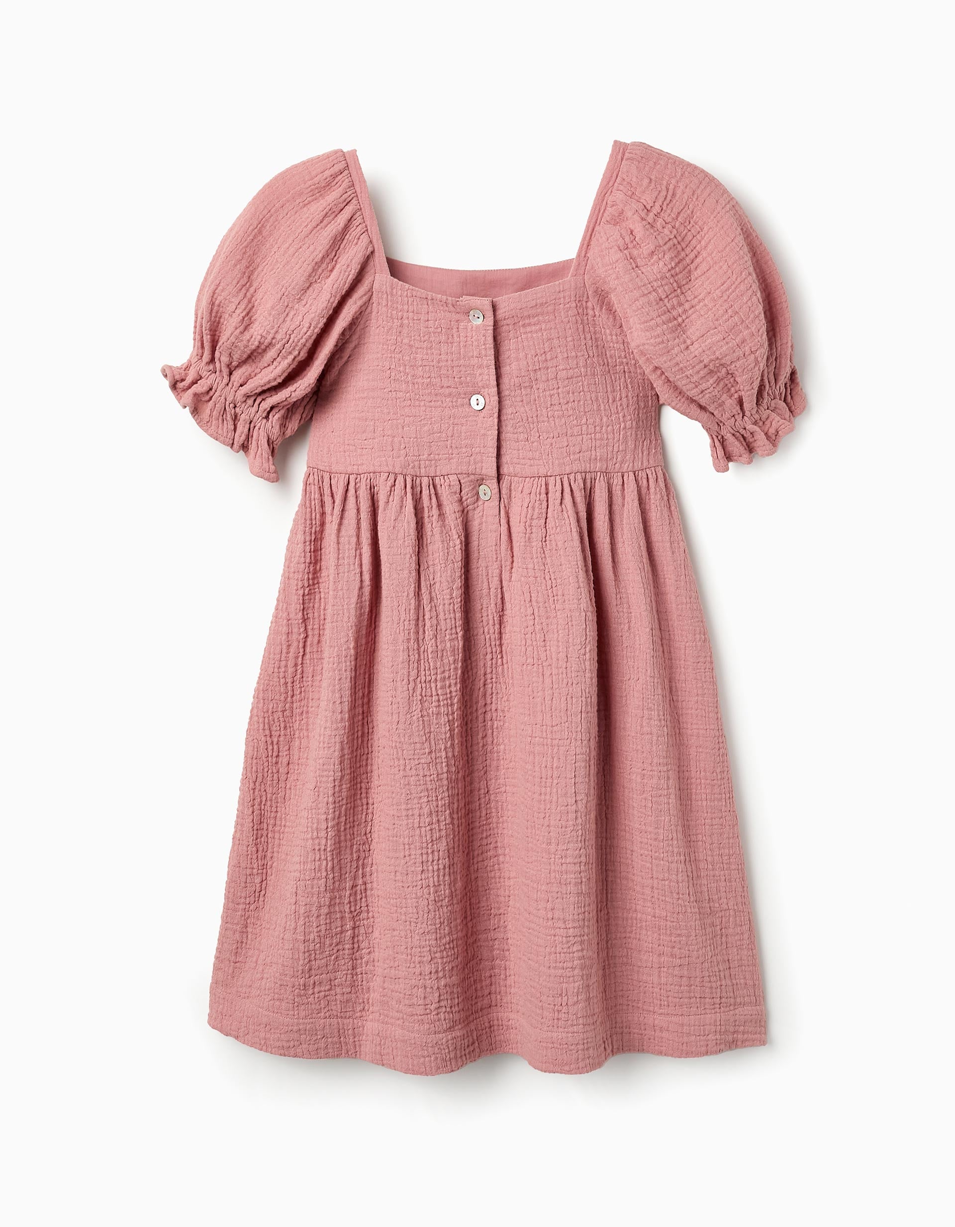 Cotton Bambula Dress for Girls, Pink