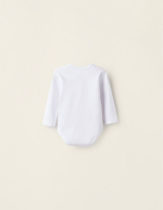 Pack 4 Bodies em Algodão para Bebé e Recém-Nascido, Branco