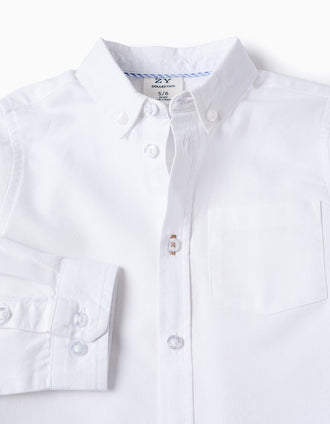 Chemise en Coton pour Garçon, Blanc
