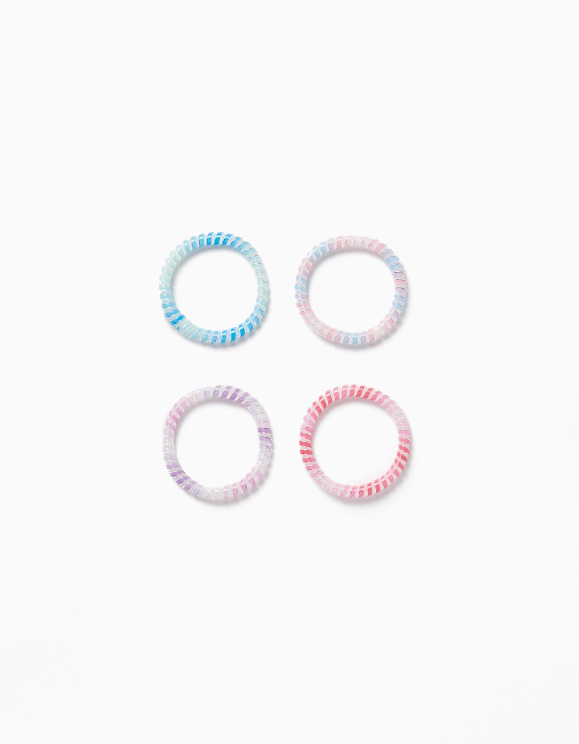 Pack 4 Élastiques à Cheveux Sans Marques pour Bébé et Fille, Multicolore