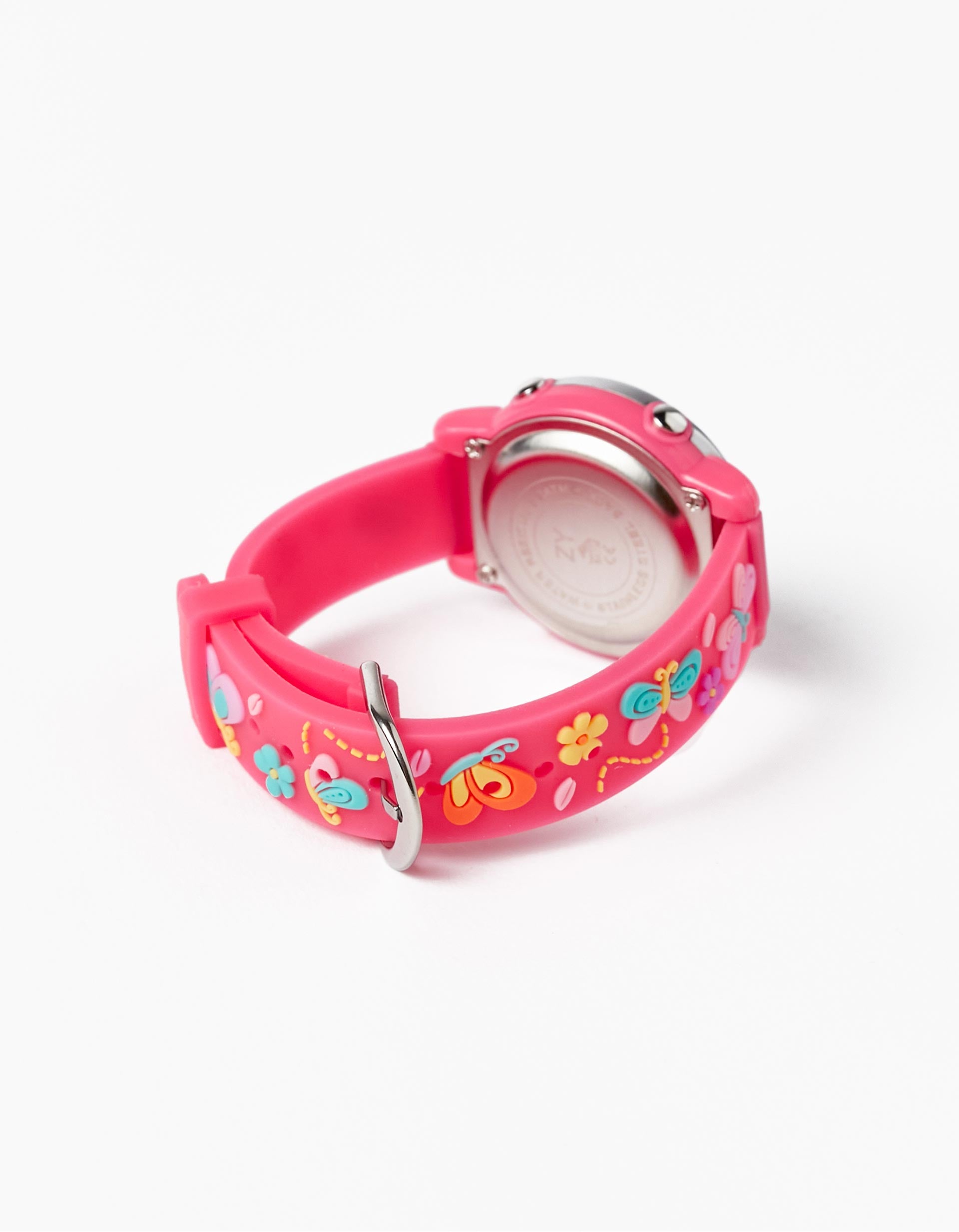 Digital Watch for Girls 'Flowers & Butterflies', Pink