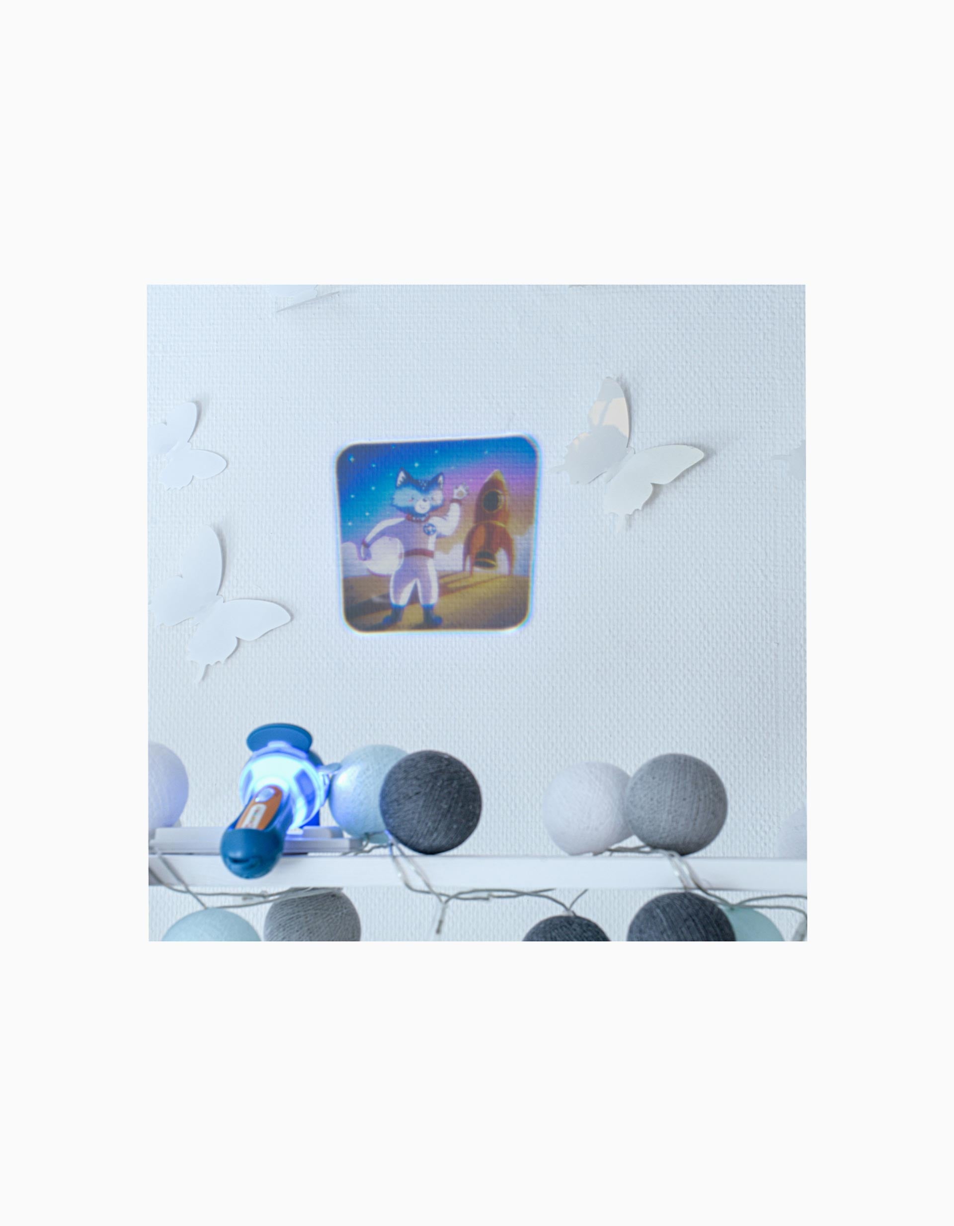 Lanterna Story Projectora Kidywolf Azul 3A+