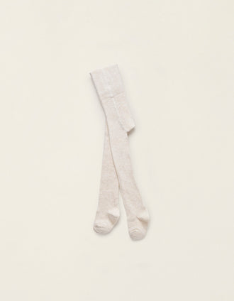 Collants de Malha com Cintura Alta para Recém-Nascido, Bege