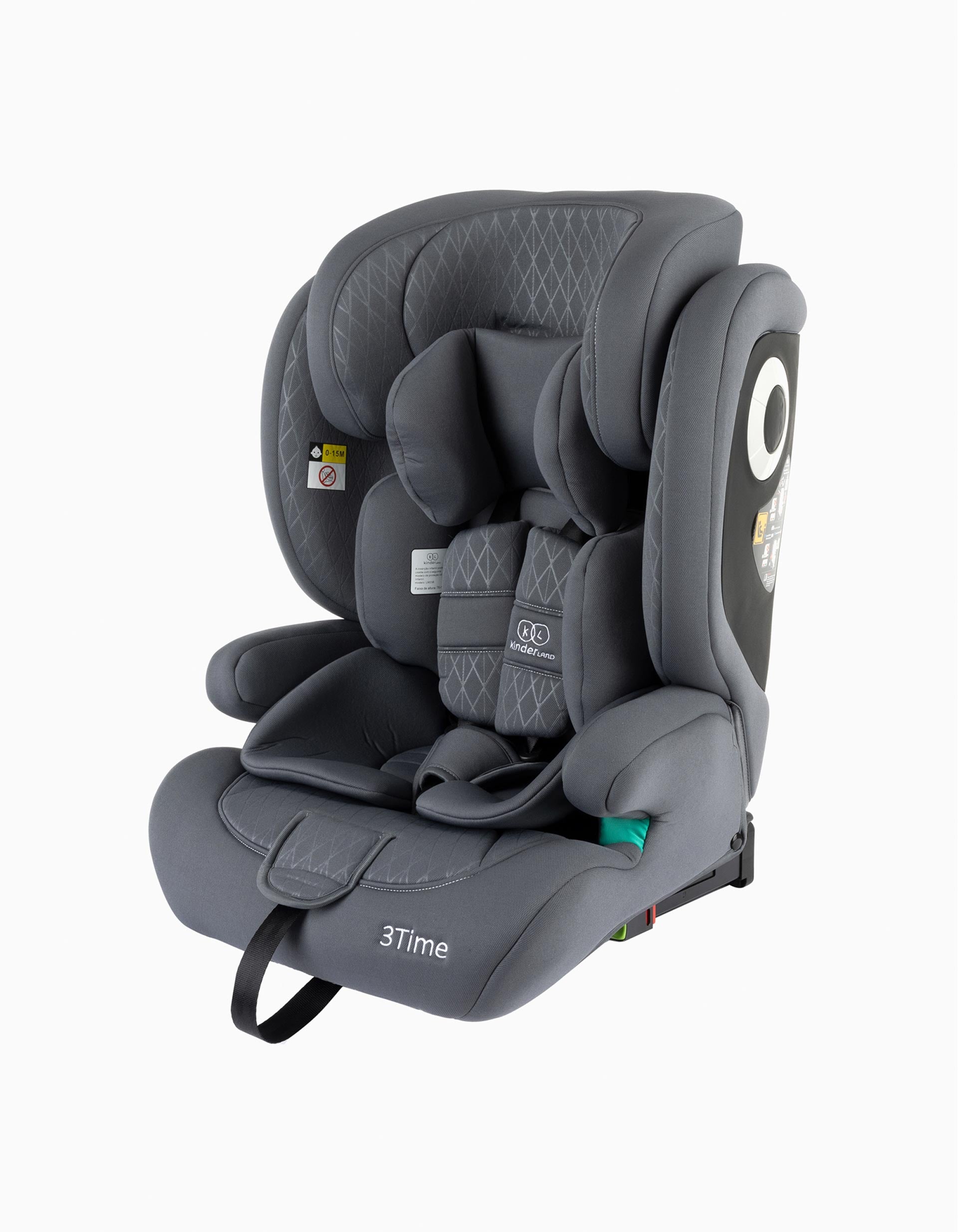 Car Seat I-Size Kinderland 3Time, Black/Grey