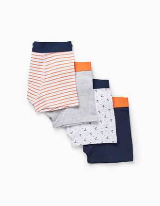 Pack 4 Boxers para Niño 'Ancla', Multicolor