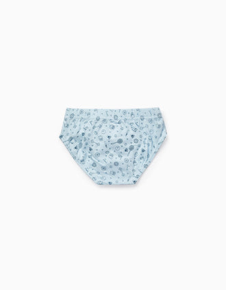 Pack 5 Calzoncillos de Algodón para Niño 'Desporto', Blanco/Azul/Gris