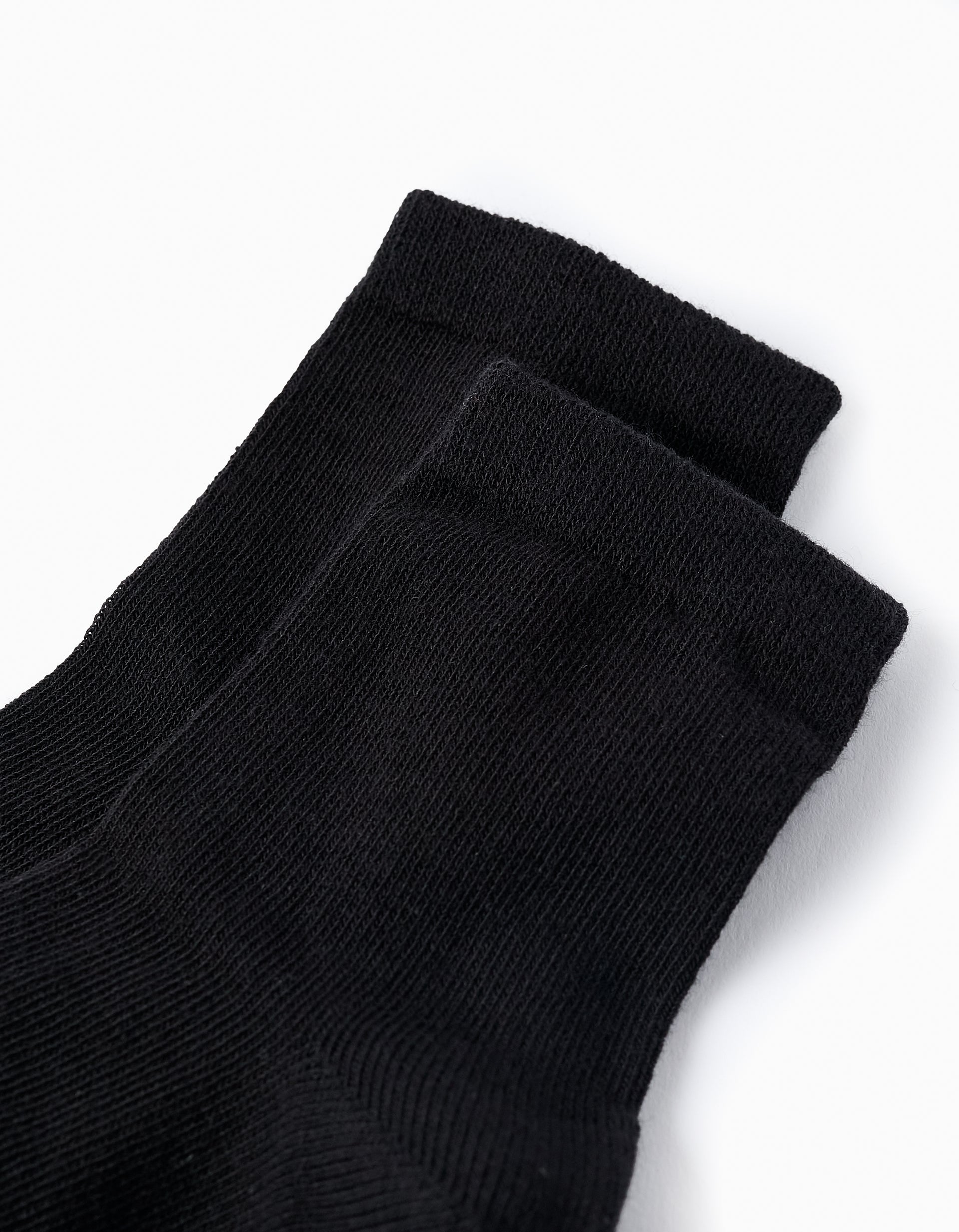 Pack 2 Pairs of Plain Socks for Boys, Black