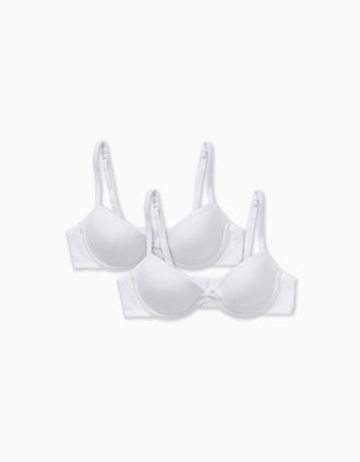 Pack 2 Soutiens-gorge à Armatures pour Fille, Blanc