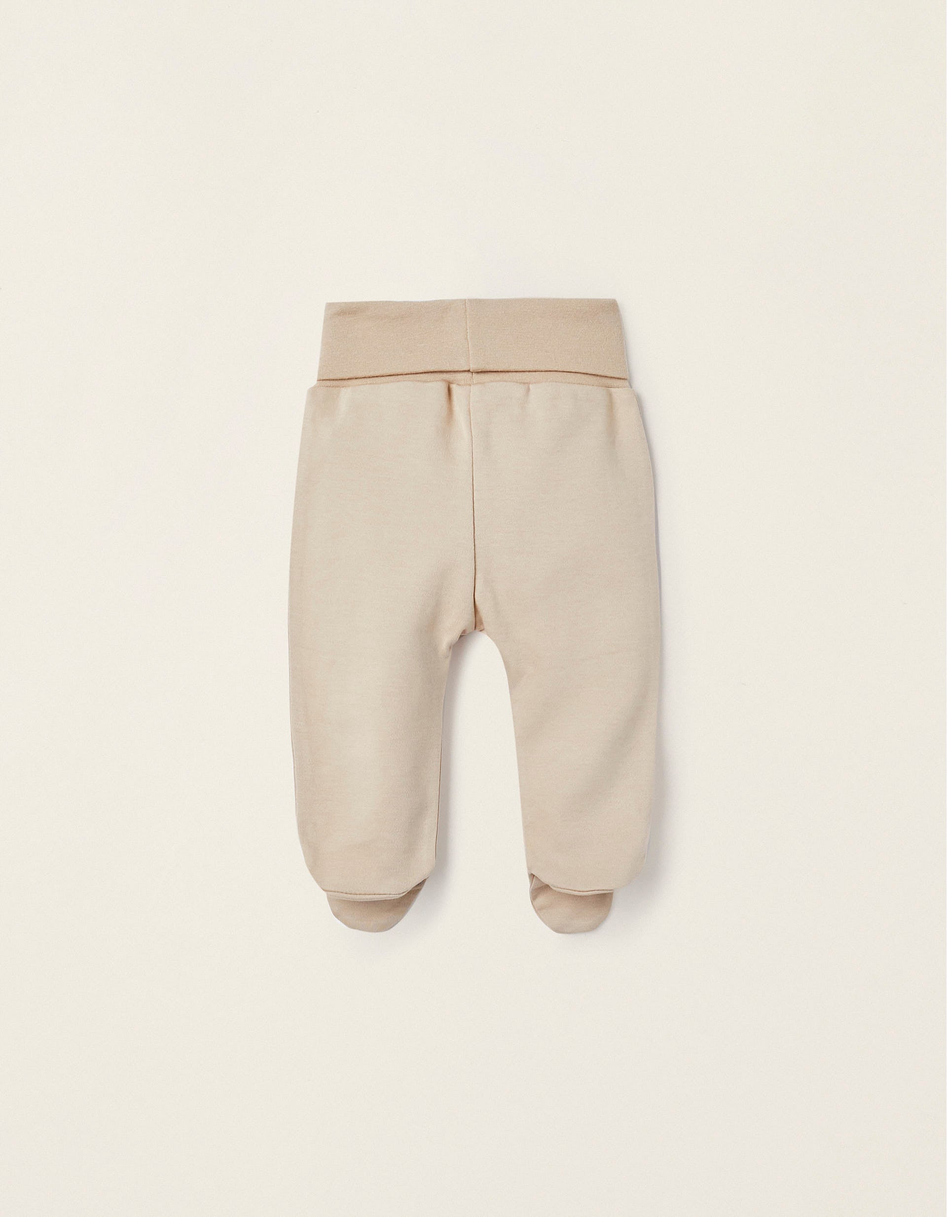 Pack of 4 Footed Trousers for 'Extra Comfy' Newborns, White/Beige