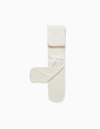 Collant Uni En Microfibre Pour Fille, Blanc