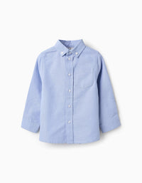 Camisa de Algodón para Bebé Niño, Azul Claro