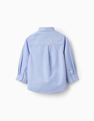 Chemise en Coton pour Bébé Garçon, Bleu Clair