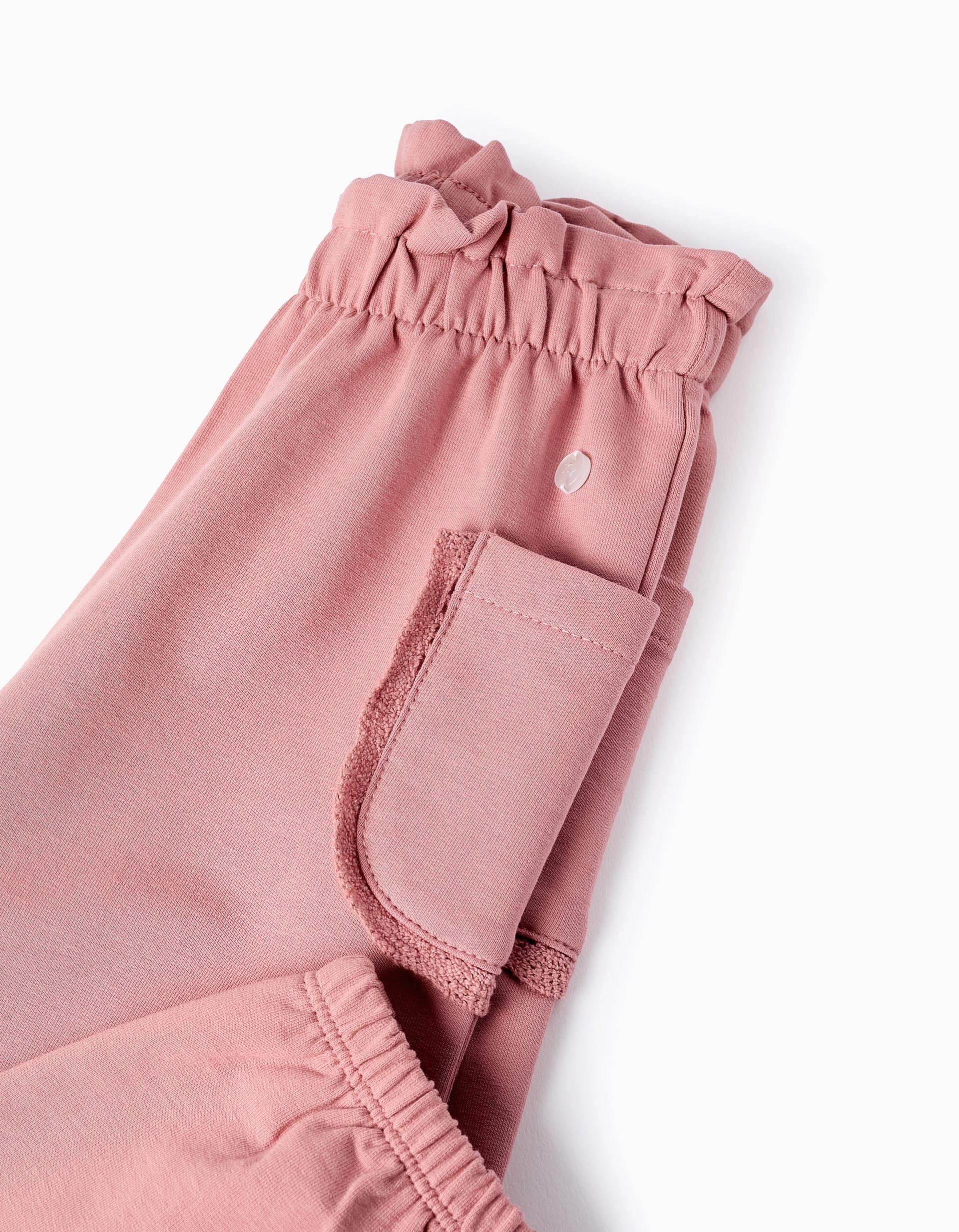 Joggers with Crochet Details for Baby Girls, Pink