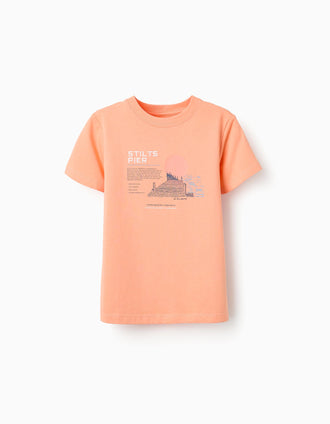 Camiseta de Algodón para Niño 'Comporta', Naranja