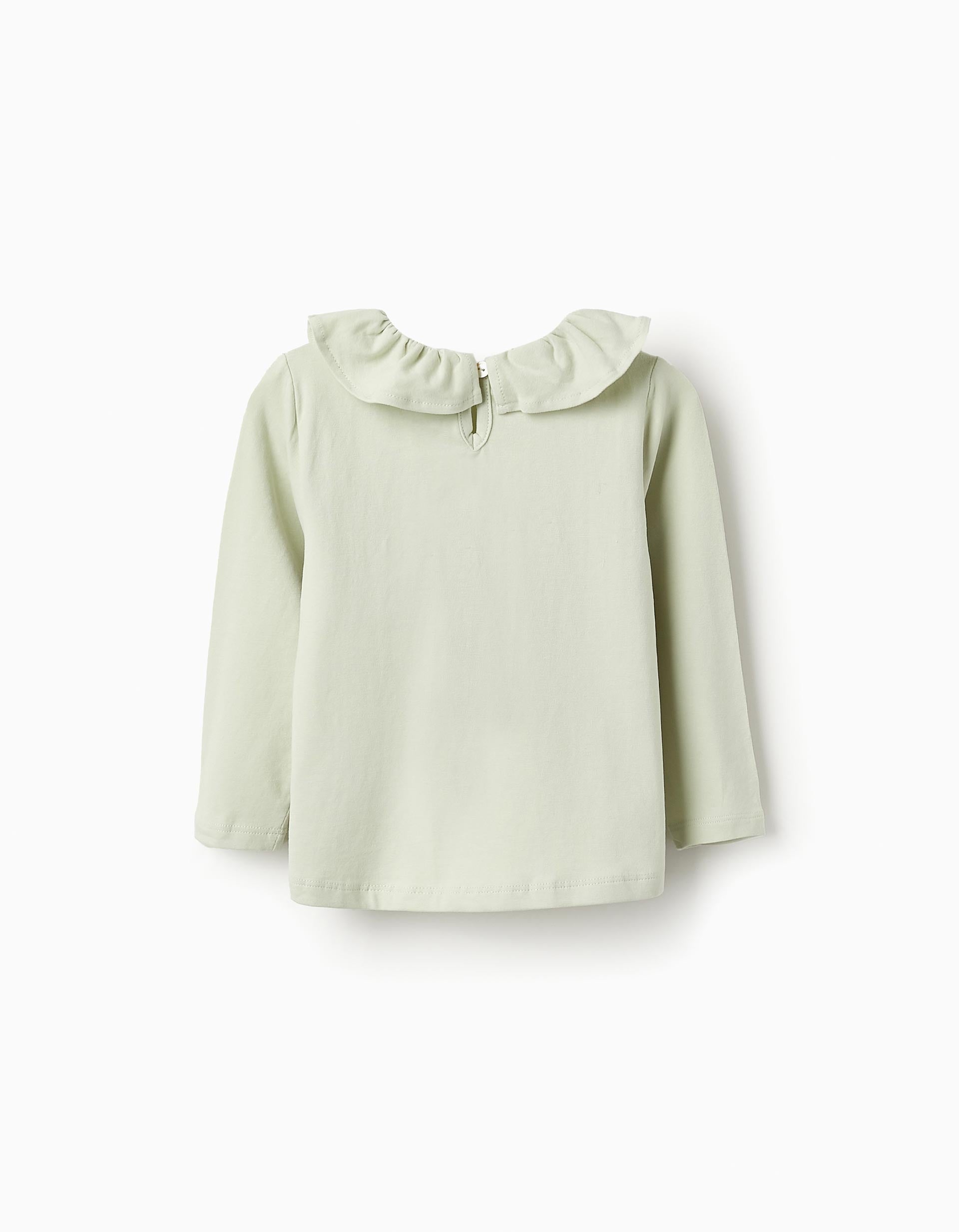 Long-sleeved T-shirt for Baby Girls 'Flowers', Green