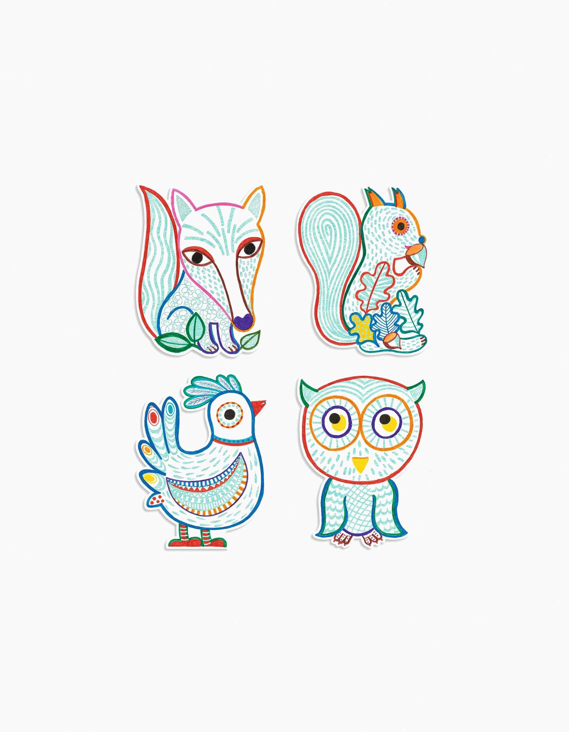 Amigos Mágicos Da Floresta Para Colorir Djeco 18M+