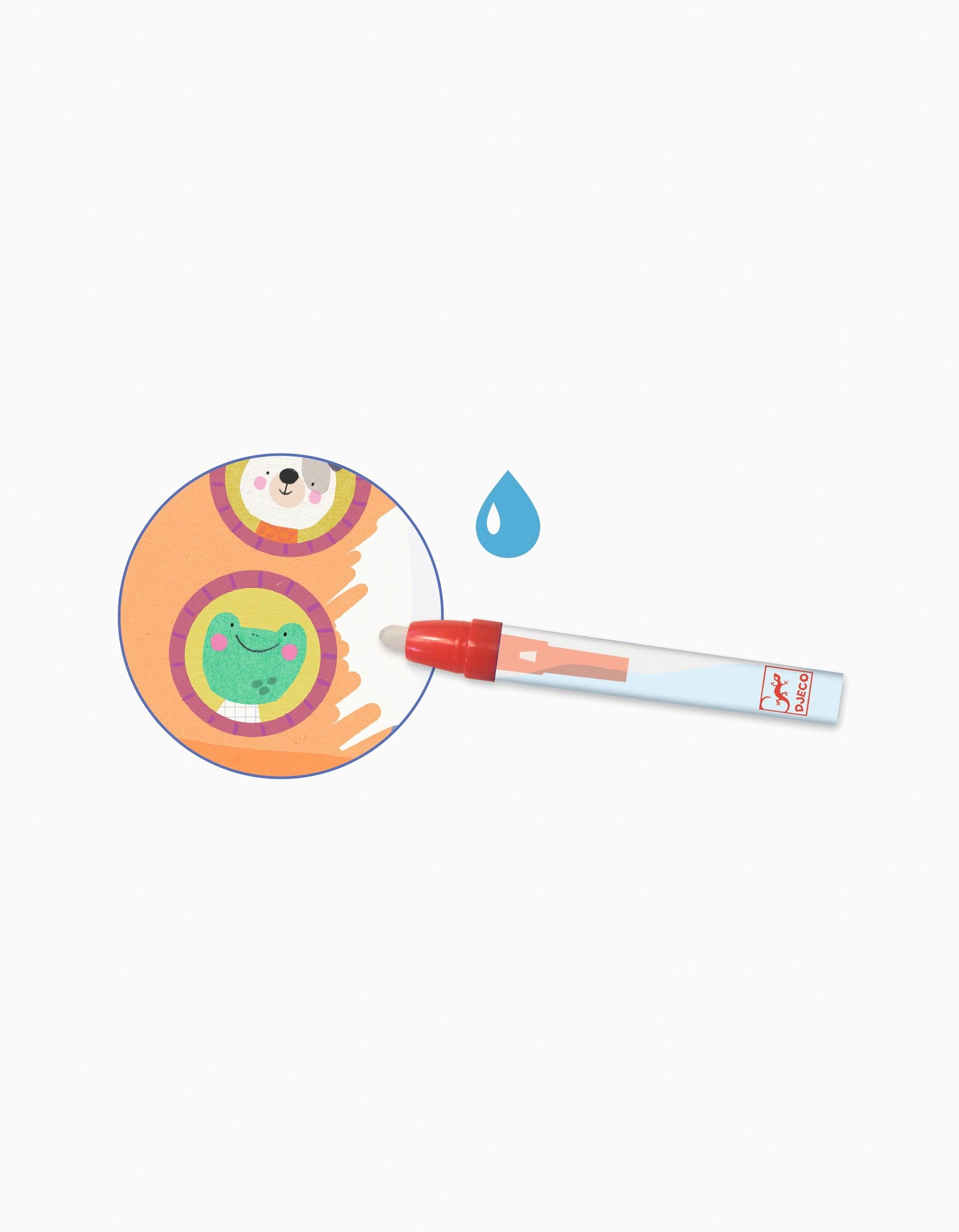 Amigos Mágicos Em Viagem Para Colorir C/ Água Djeco 18M+