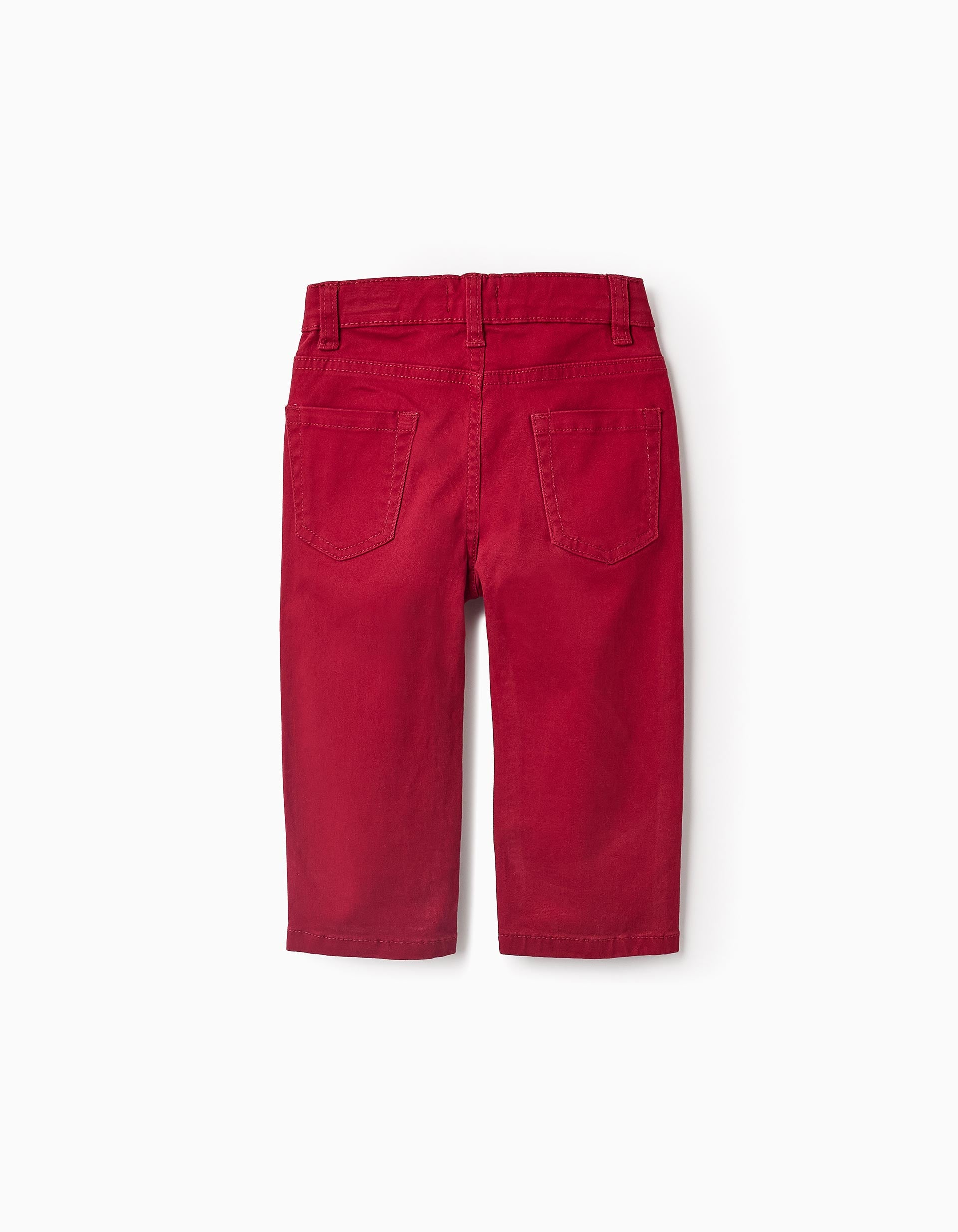 Twill Trousers for Baby Boys, Red