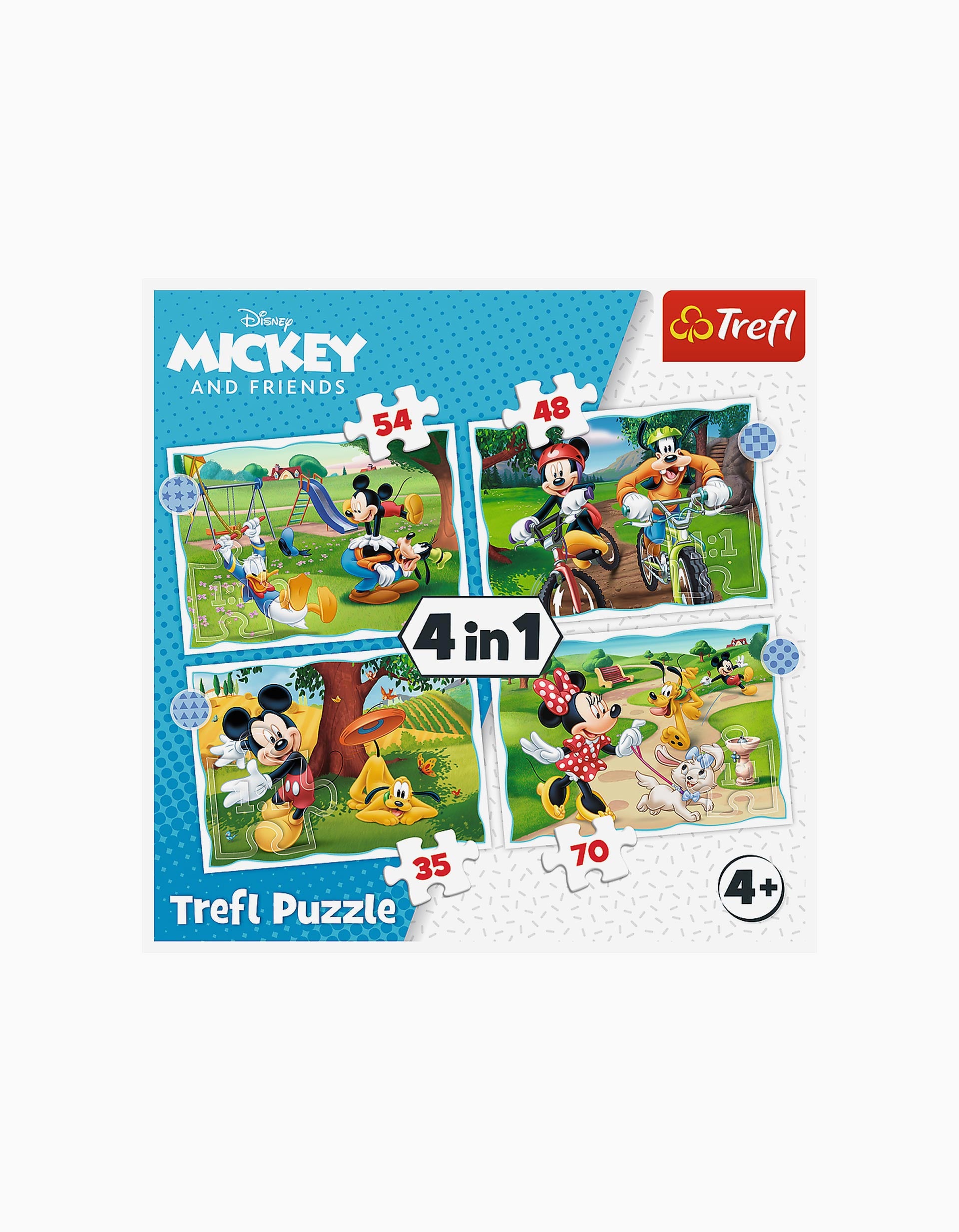 Puzzle 4 Em 1 Trefl Mickey Nice Day 4A+