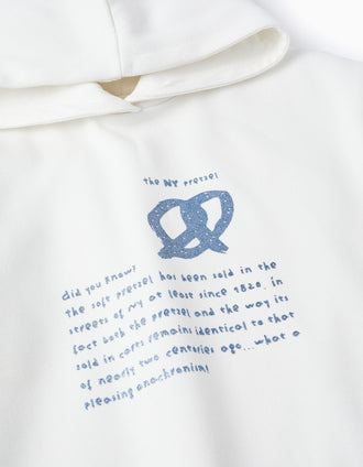 Hooded Sweatshirt for Girls 'NY Pretzel', White