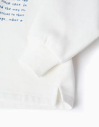 Sudadera Perchada con Capucha para niña 'NY Pretzel', Blanco