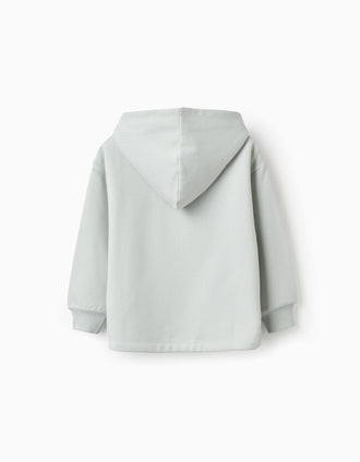 Sudadera Perchada con Capucha para niña 'Empire State Building', Verde Agua