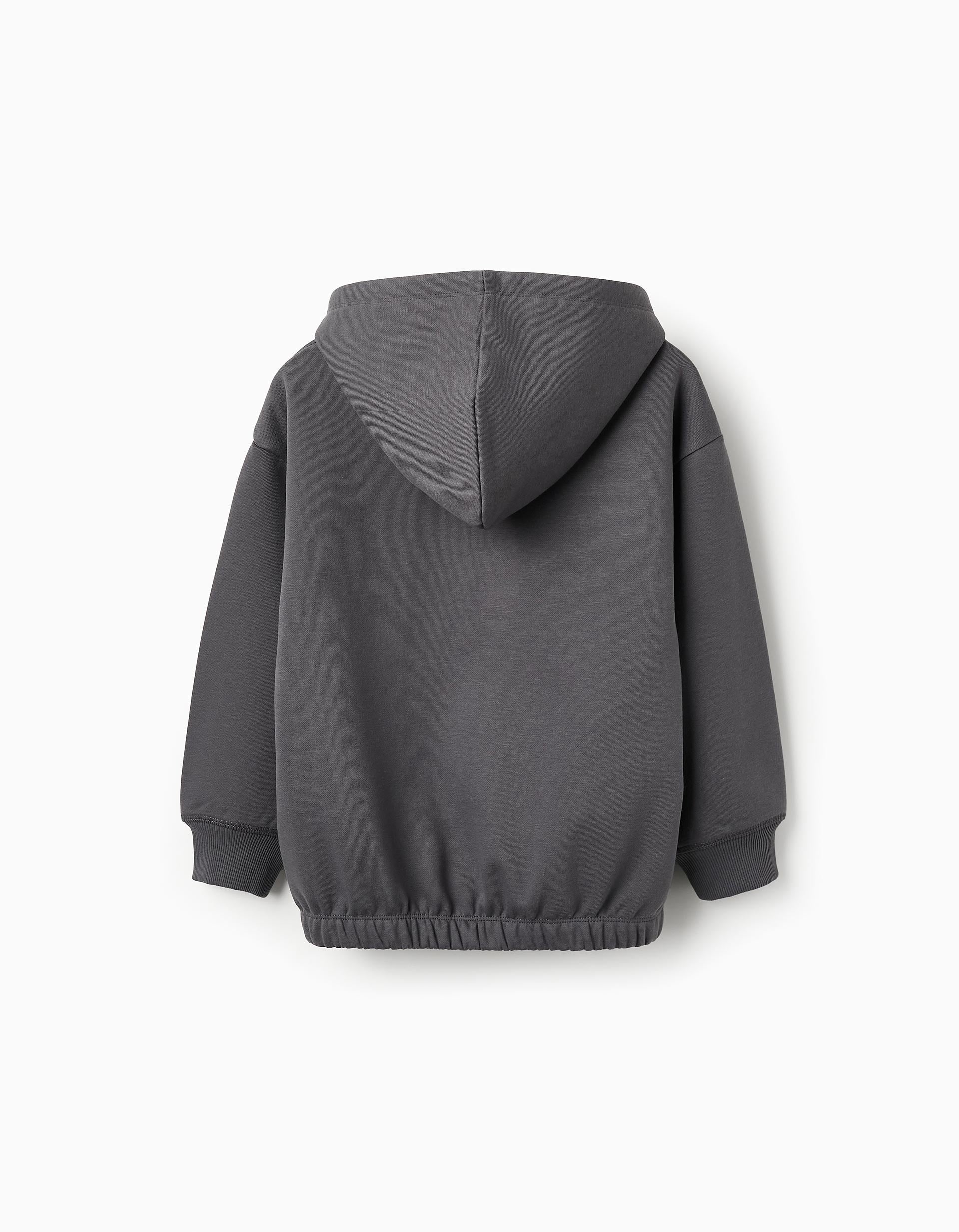 Hooded Sweatshirt for Girls 'Brooklyn', Dark Grey