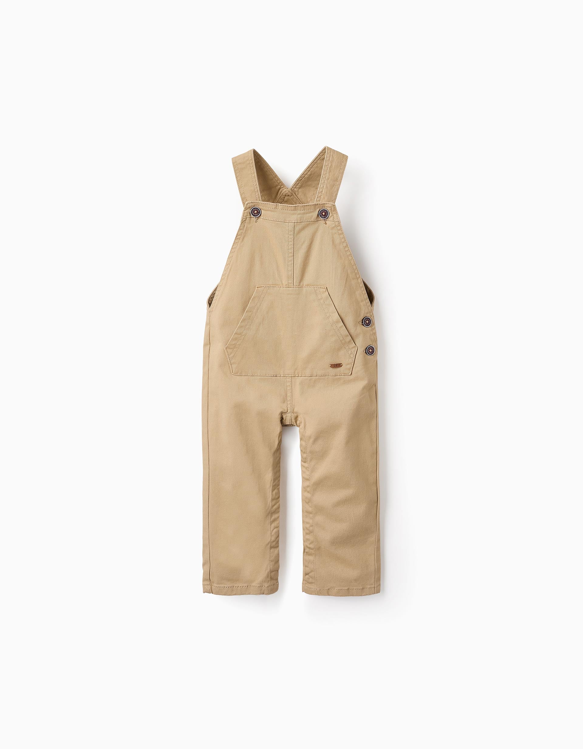 Twill Dungarees for Baby Boys, Beige