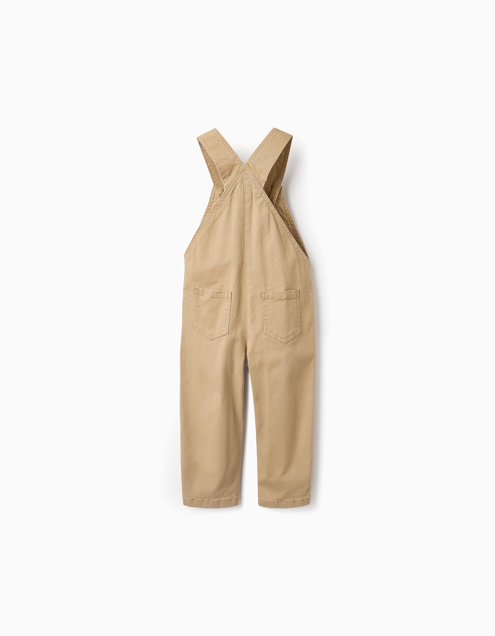 Twill Dungarees for Baby Boys, Beige