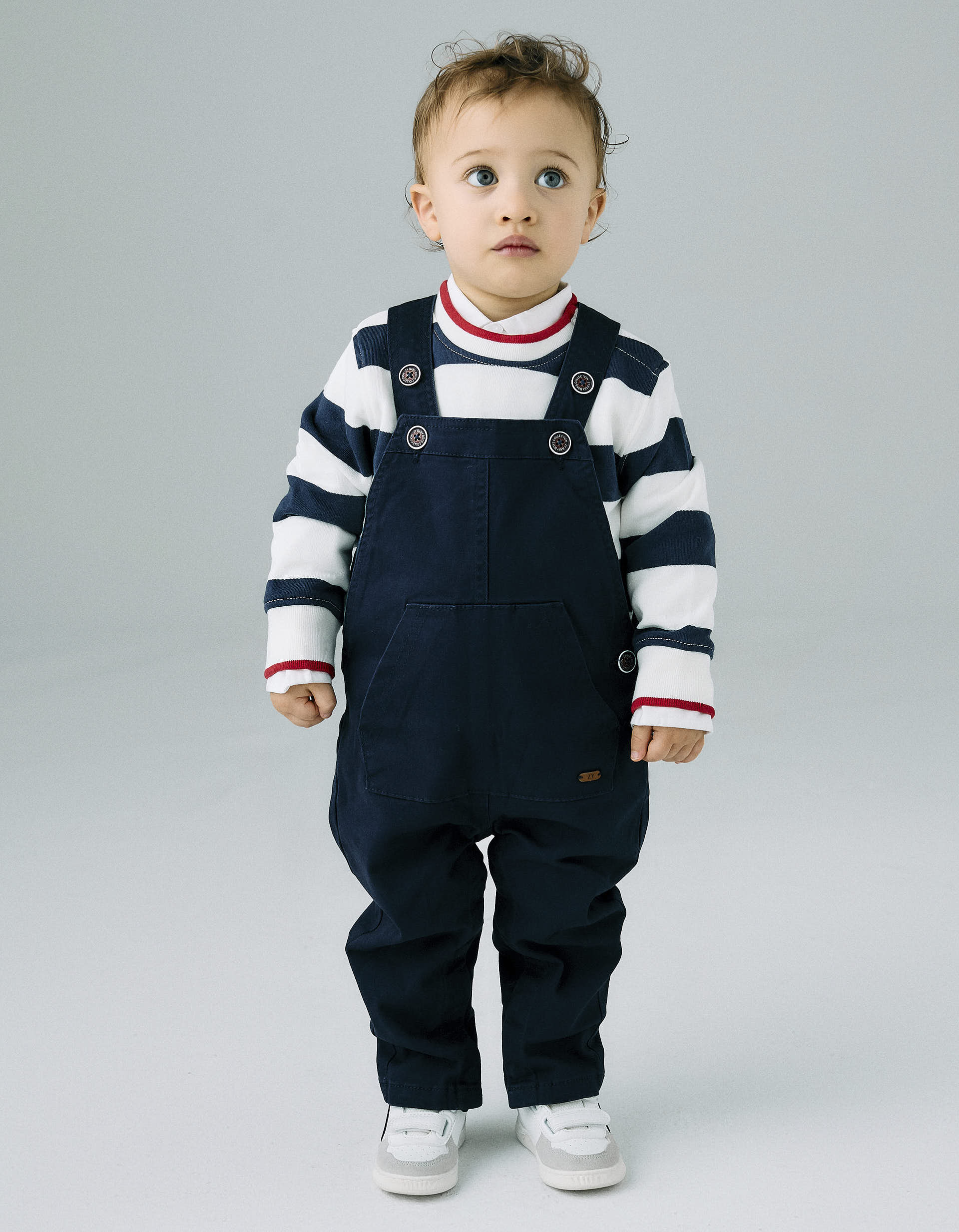 Twill Dungarees for Baby Boys, Dark Blue