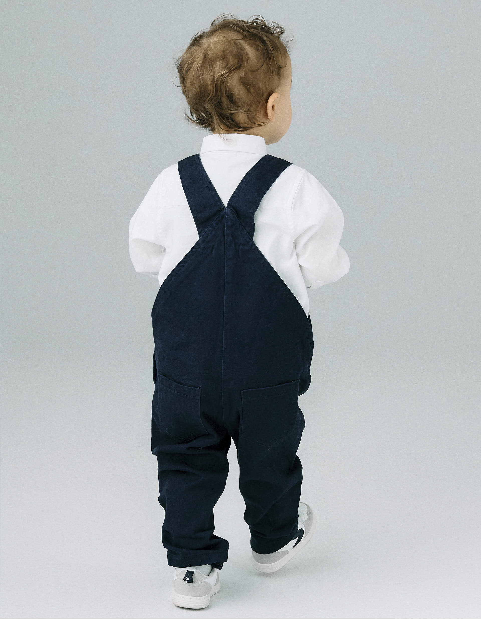 Twill Dungarees for Baby Boys, Dark Blue