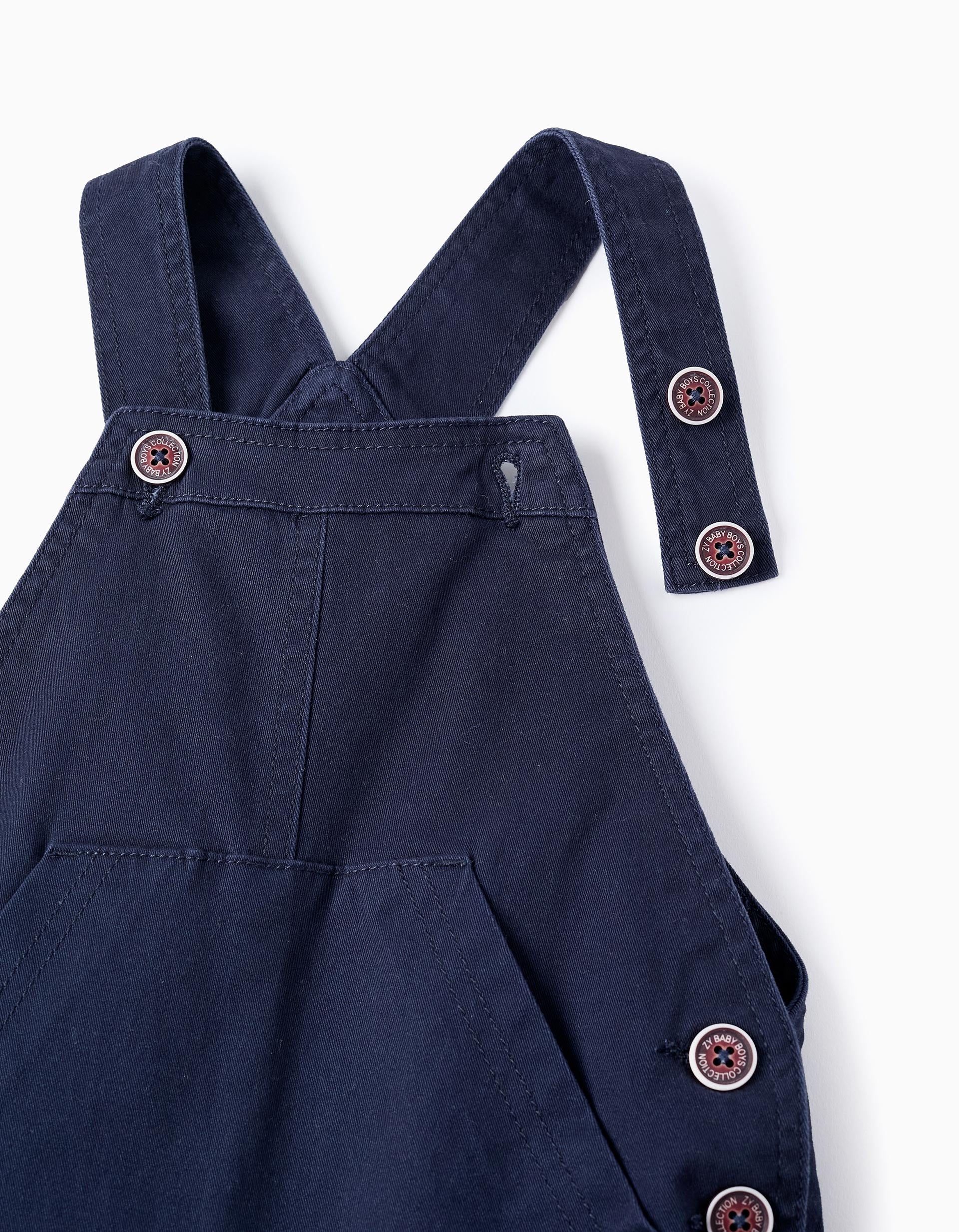 Twill Dungarees for Baby Boys, Dark Blue