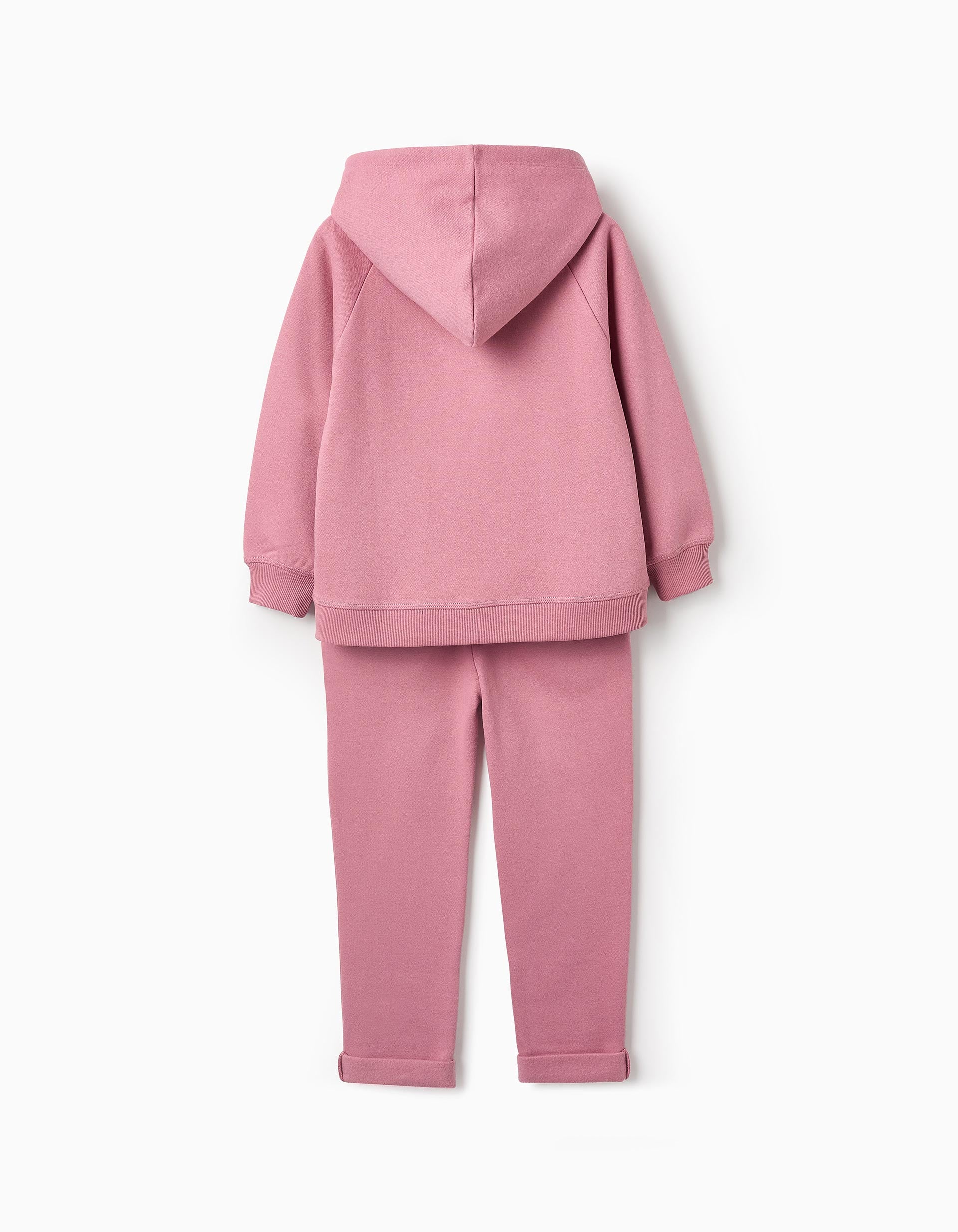 Jacket + T-shirt + Joggers for Girls 'New York', Pink/White