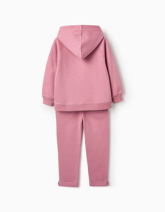 Chaqueta + Camiseta + Pantalón perchado para Niña 'New York', Rosa/Blanco