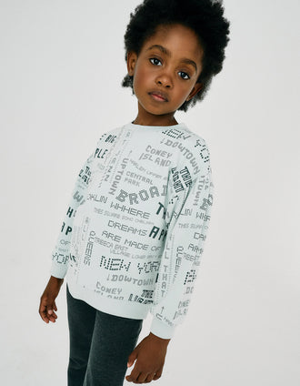 Sudadera + Pantalón para Niña 'NYC', Verde/Gris