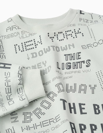 Sudadera + Pantalón para Niña 'NYC', Verde/Gris