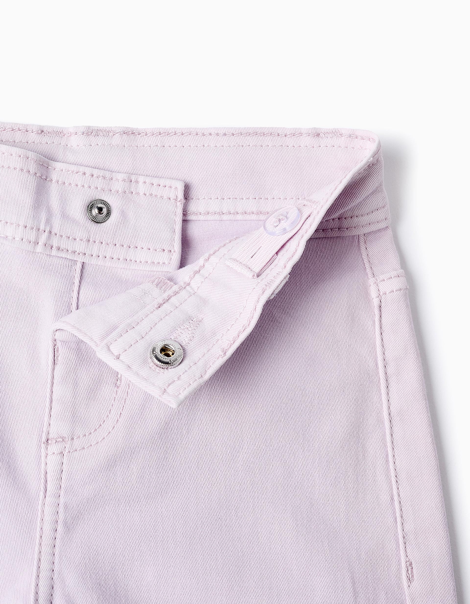 Denim Trousers for Baby Girls 'Wide Leg', Lilac