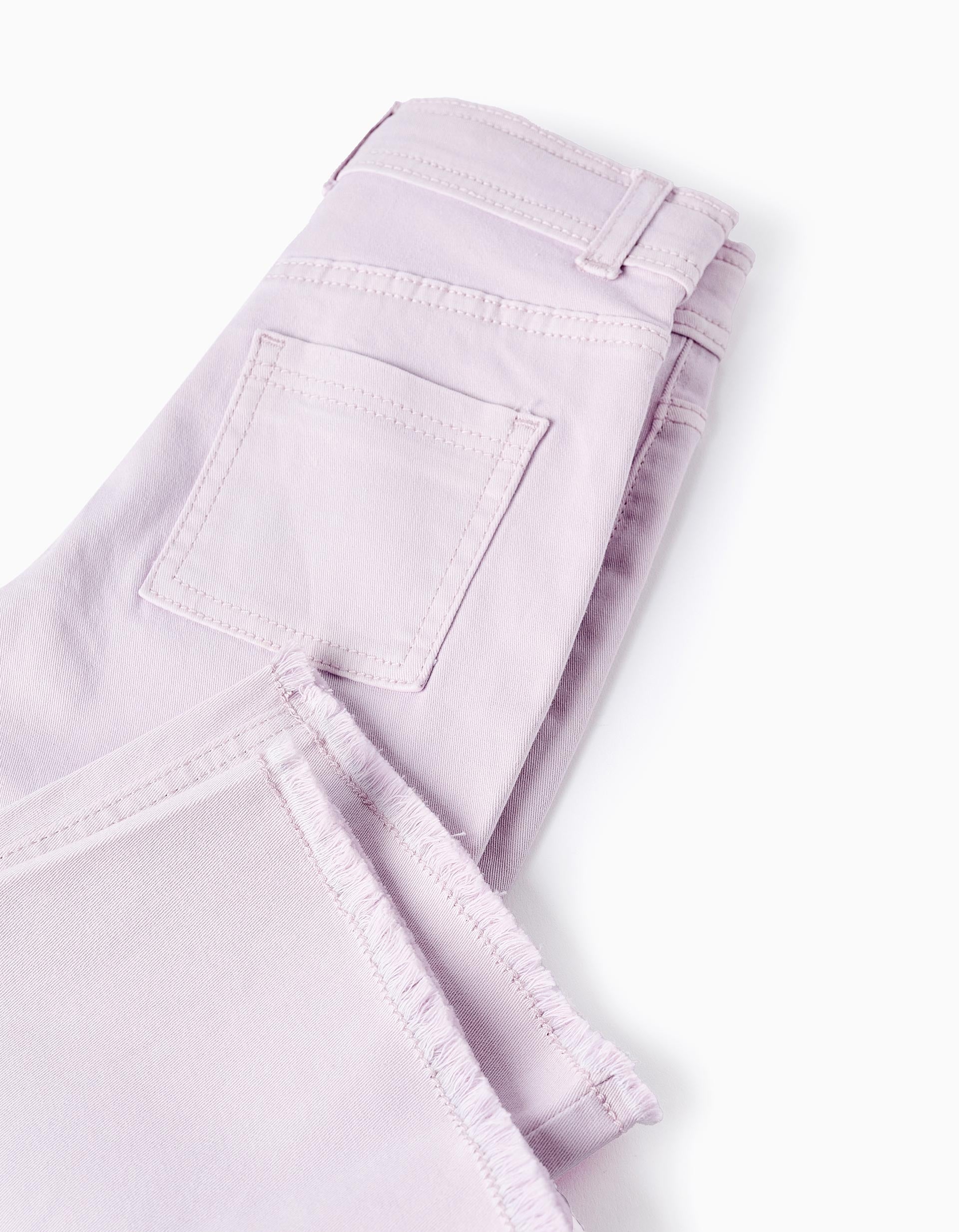 Denim Trousers for Baby Girls 'Wide Leg', Lilac