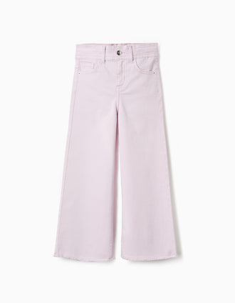 Pantalón de Sarga para Niña 'Wide Leg', Lila