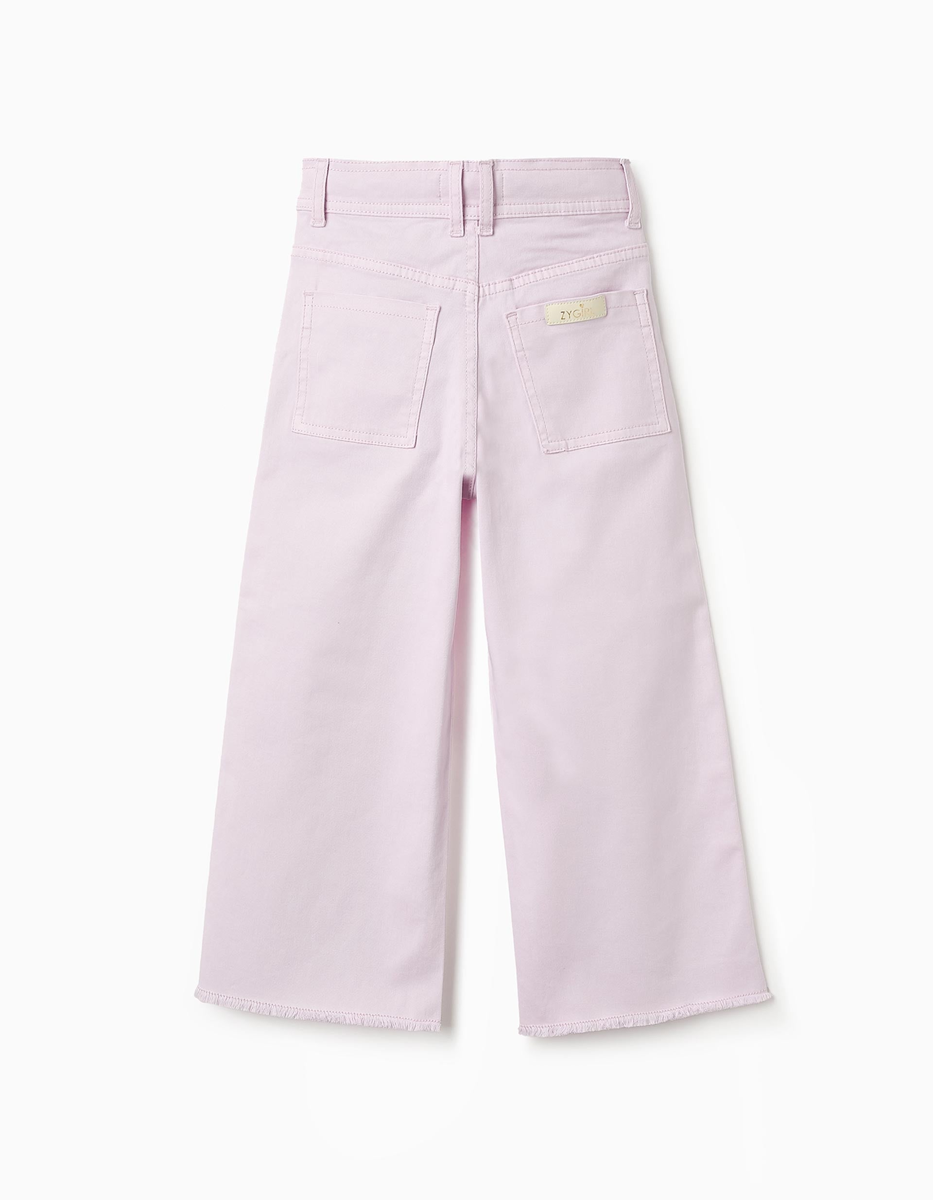 Twill Trousers for Girls 'Wide Leg', Lilac