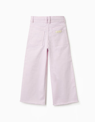Pantalón de Sarga para Niña 'Wide Leg', Lila
