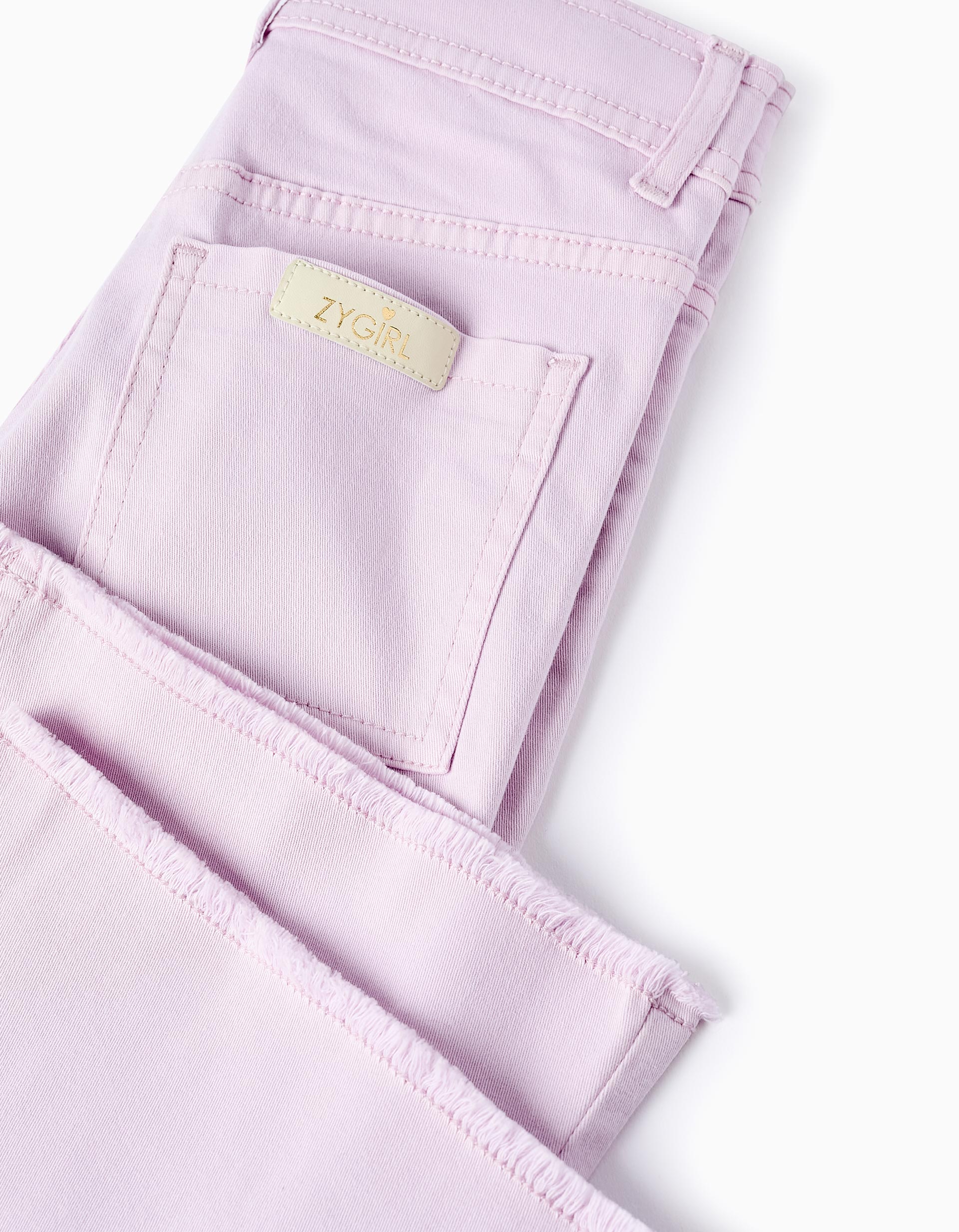 Twill Trousers for Girls 'Wide Leg', Lilac